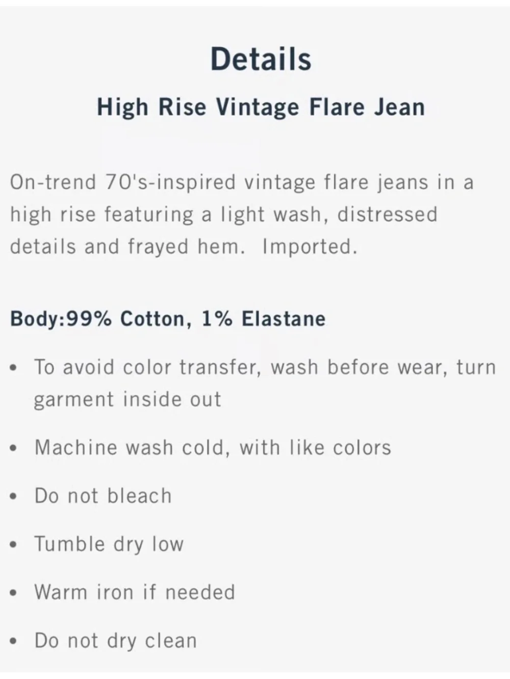 abercrombie & fitch the 70s vintage flare ultra high rise jean, Size 27/4L - Picture 4 of 12